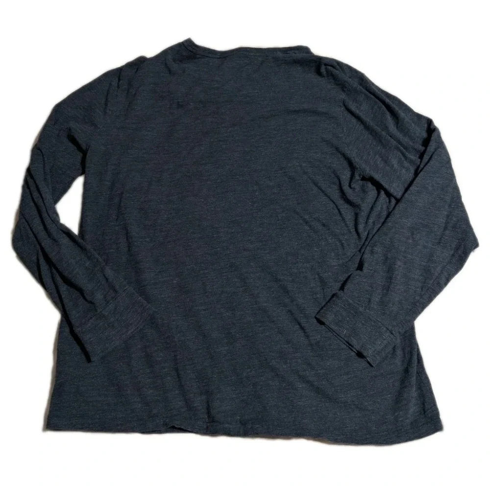 Polo Ralph Lauren V Neck Long Sleeve Shirt‎ Mens XL Blue Jersey Cotton Pony